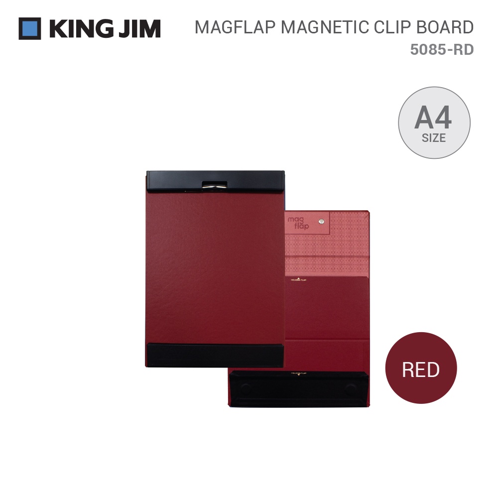 King Jim Mag Flap Clipboard | A4 Size, Magnetic Page Holder, Black, For Notes, Schedules & Steel Surfaces - View #13