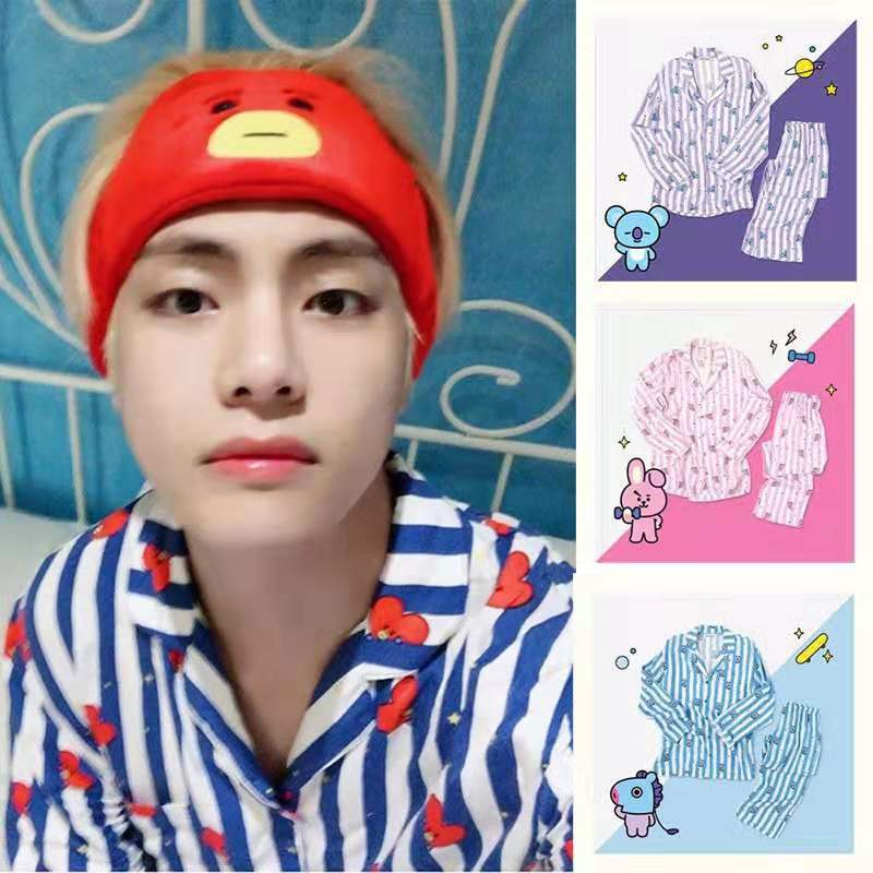 BT21 Nightwear Bantan Boys BTS JUNG KOOK JIMIN V Cotton Pajamas