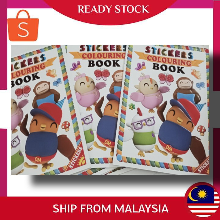 Buku Mewarna dengan sticker kartun kesukaan kanak-kanak Didi&friends ...