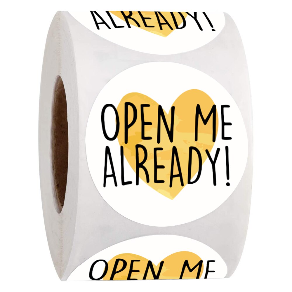 Open Me Already! Thank You Sticker Labels For Customer Appreciation ...