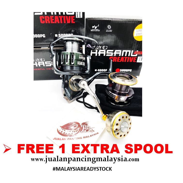 HASAMU CREATIVE FULL METAL BODY SALTWATER JIGGING REEL , FREE 1 EXTRA ...