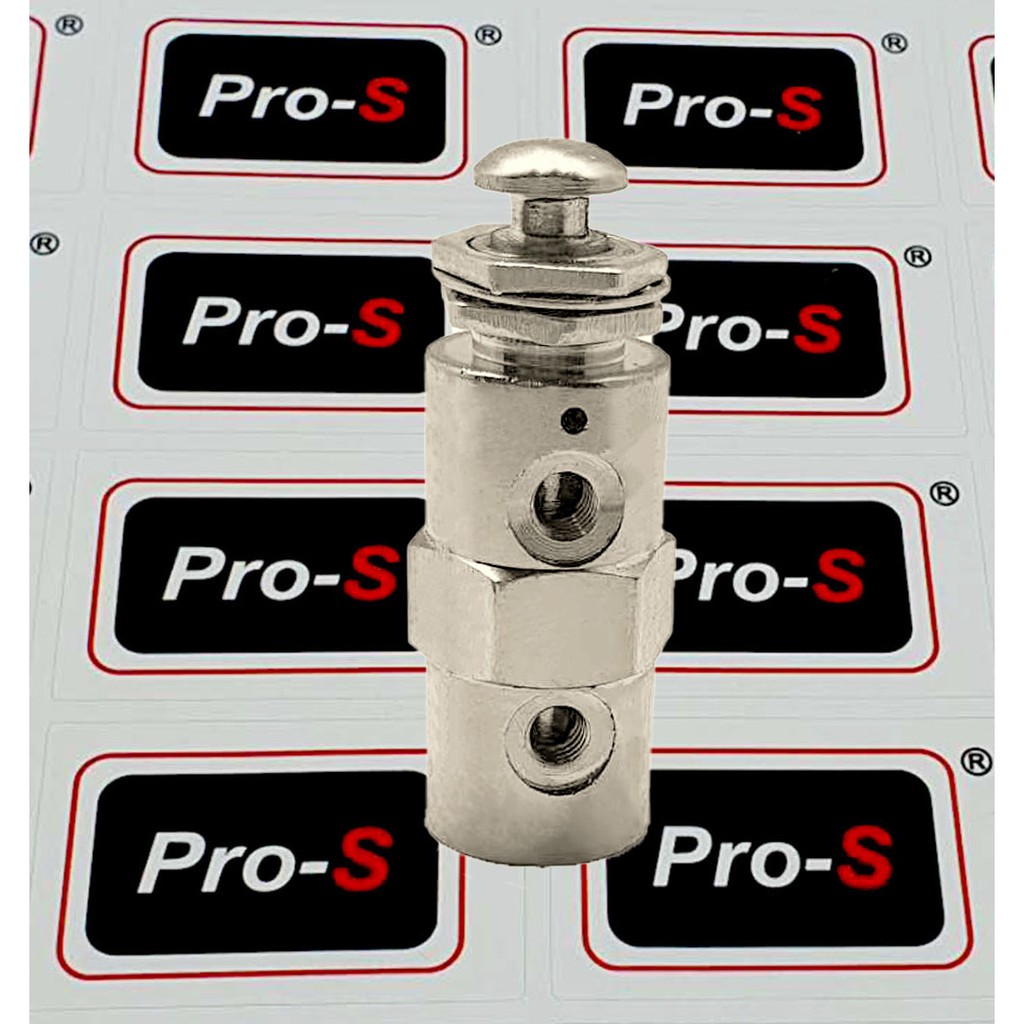 Pro-S Pneumatic miniature round body Push Button Mechanical 4/2 Way ...