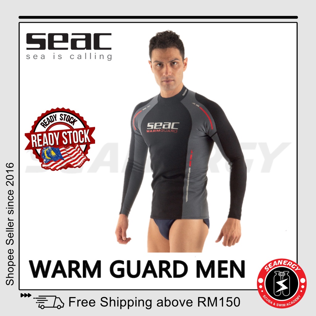 Seac Warm Guard Men Neoprene Thermal Rashguard For Scuba Diving Snorkeling Water Sports Swimming 8914