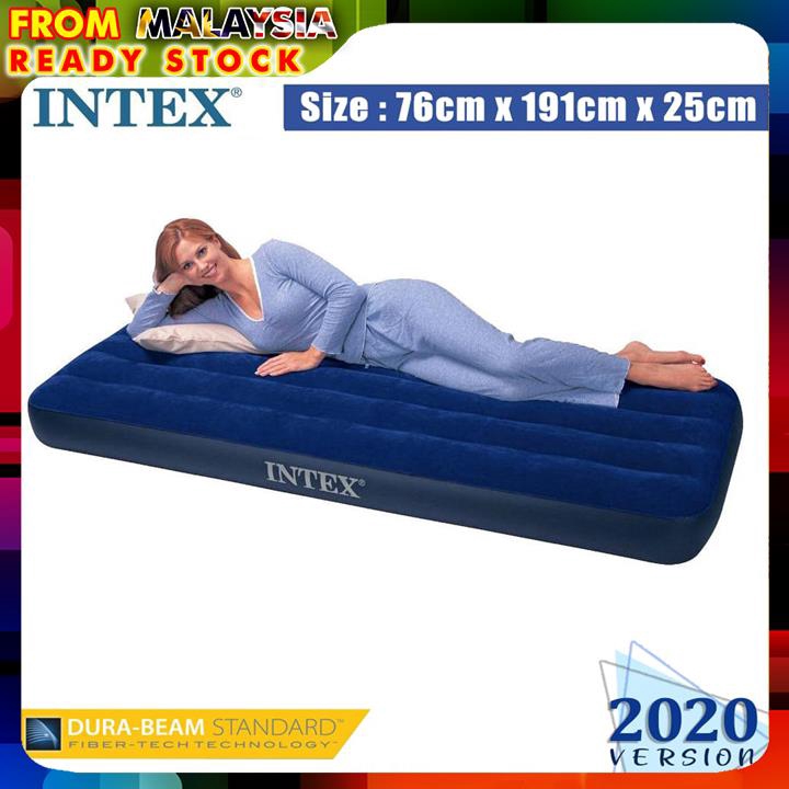 INTEX 64756 0.76Meter Inflatable Air Bed Mattress Single Size Tilam ...