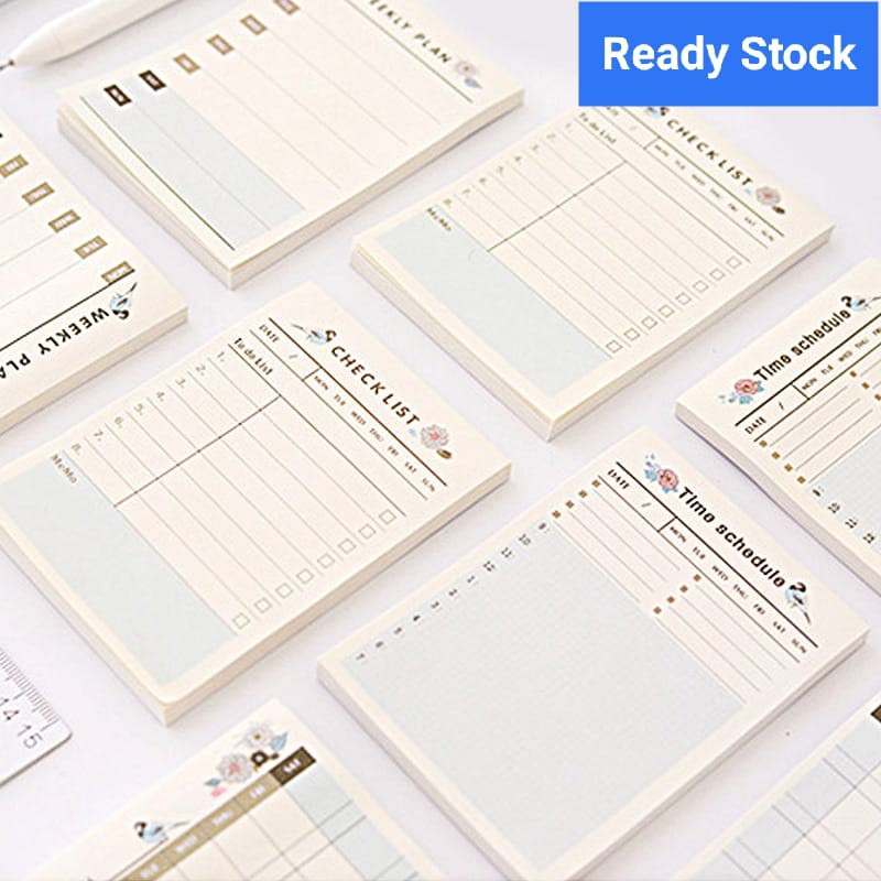 Sticky Notes Memo pad Notepad Label Sticker Bookmarks Month Weekly Plan ...