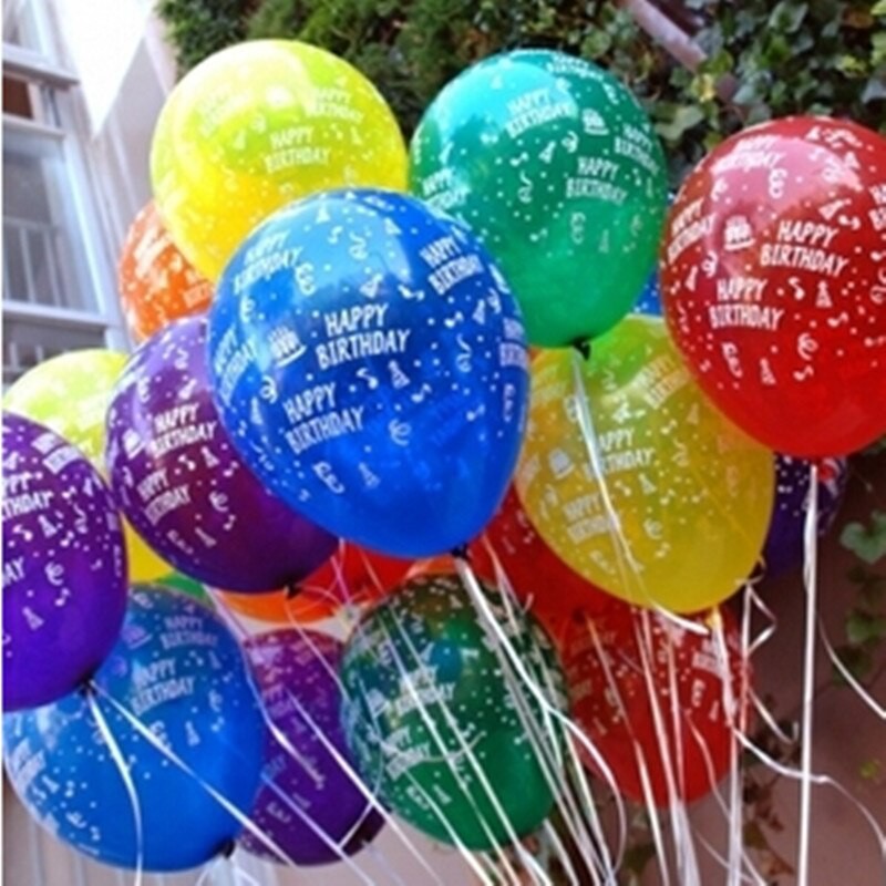 12 Pcs Happy Birthday Party 12 inch Ballons Latex Balloons Decoration ...