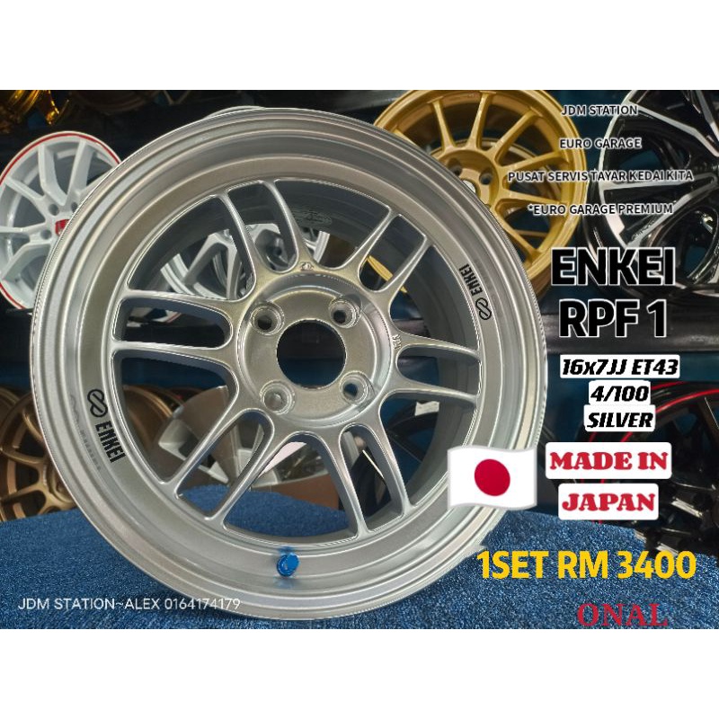 ENKEI RPF1 ORIGINAL MADE IN JAPAN 15INC MYVI JAZZ CITY VIOS | Shopee ...