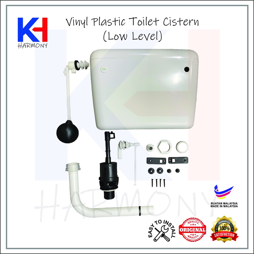 Vinyl 6l Low Level Front Lever Cistern Pvc Plastic Toilet Tank White