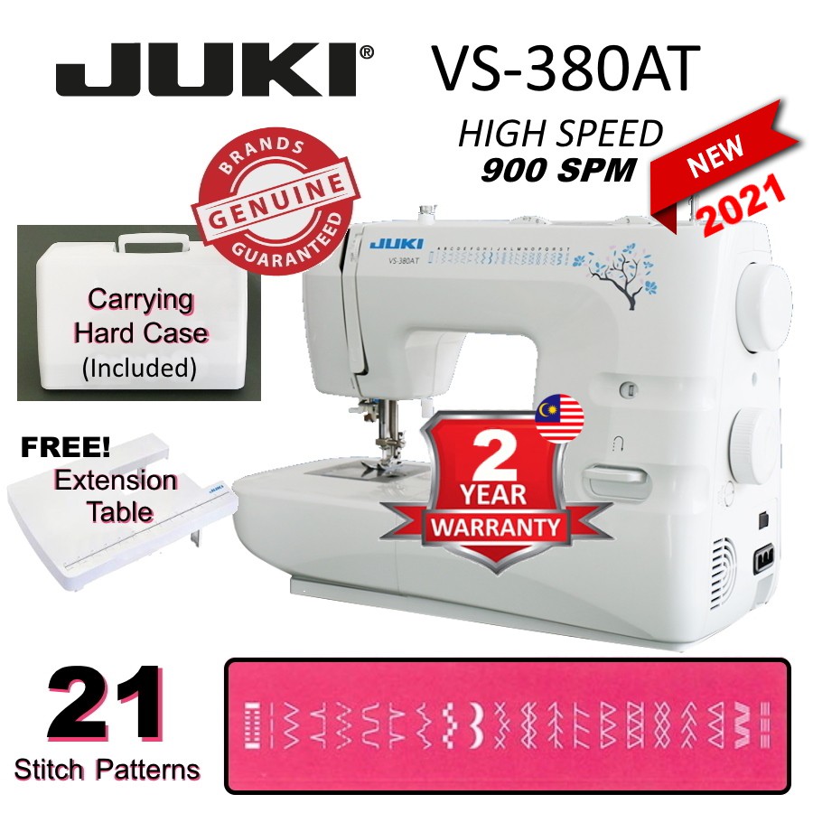 JUKI VS-380AT Sewing Machine 21 Stitch Patterns (2 YR WARRANTY