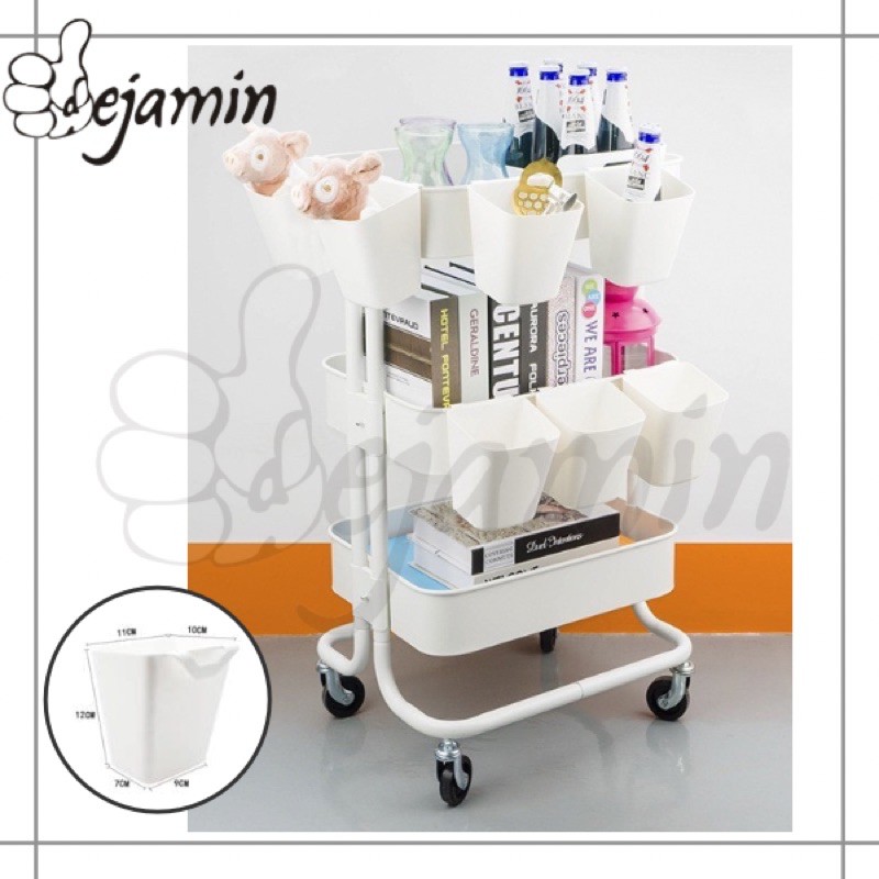 [Ready Stock] Plastic Hanging Cup Storage Similar to Ikea Storage Cup