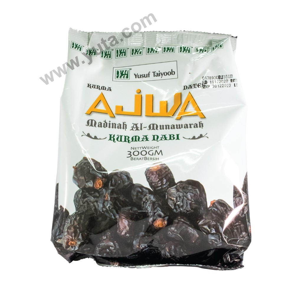 Yusuf Taiyoob Kurma Ajwa Nabi Madinah Pack 300gm Shopee Malaysia