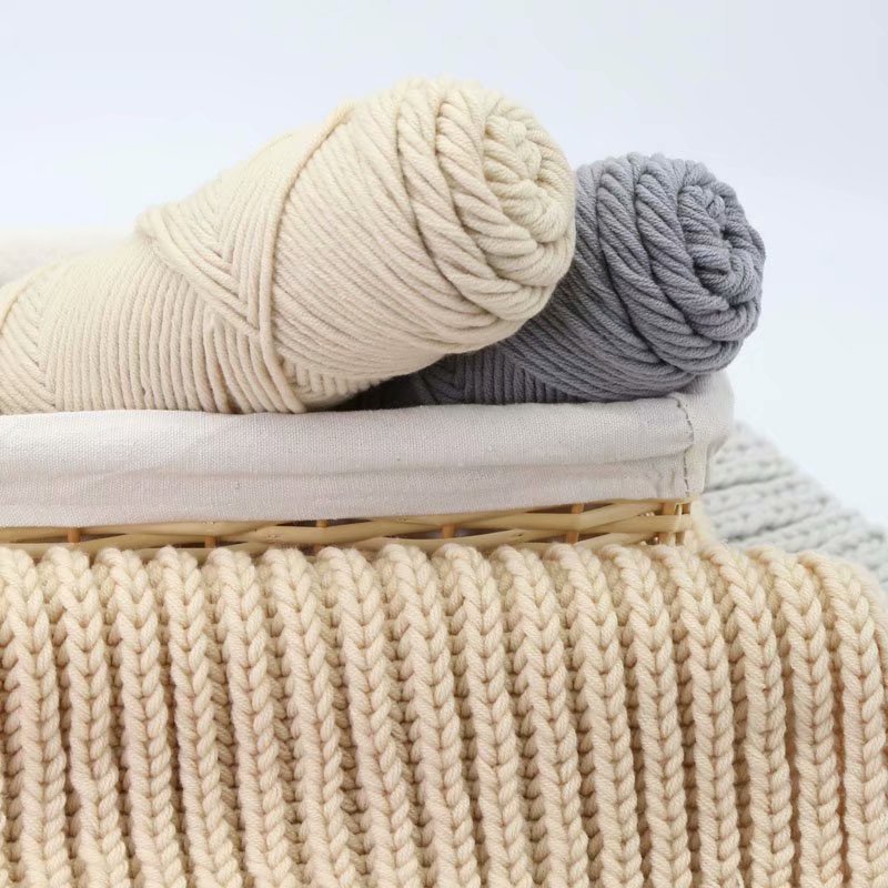 Lovely Creative Natural Soft Long Stapled Cotton Thick Yarn For ...