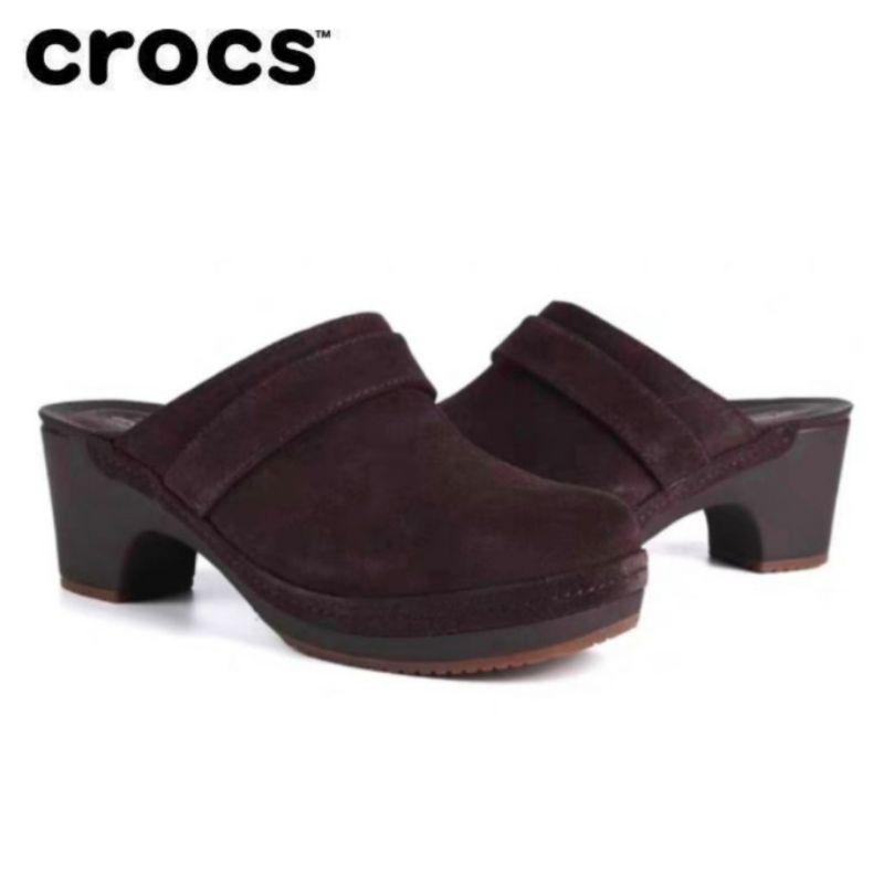 Suede deals crocs clogs