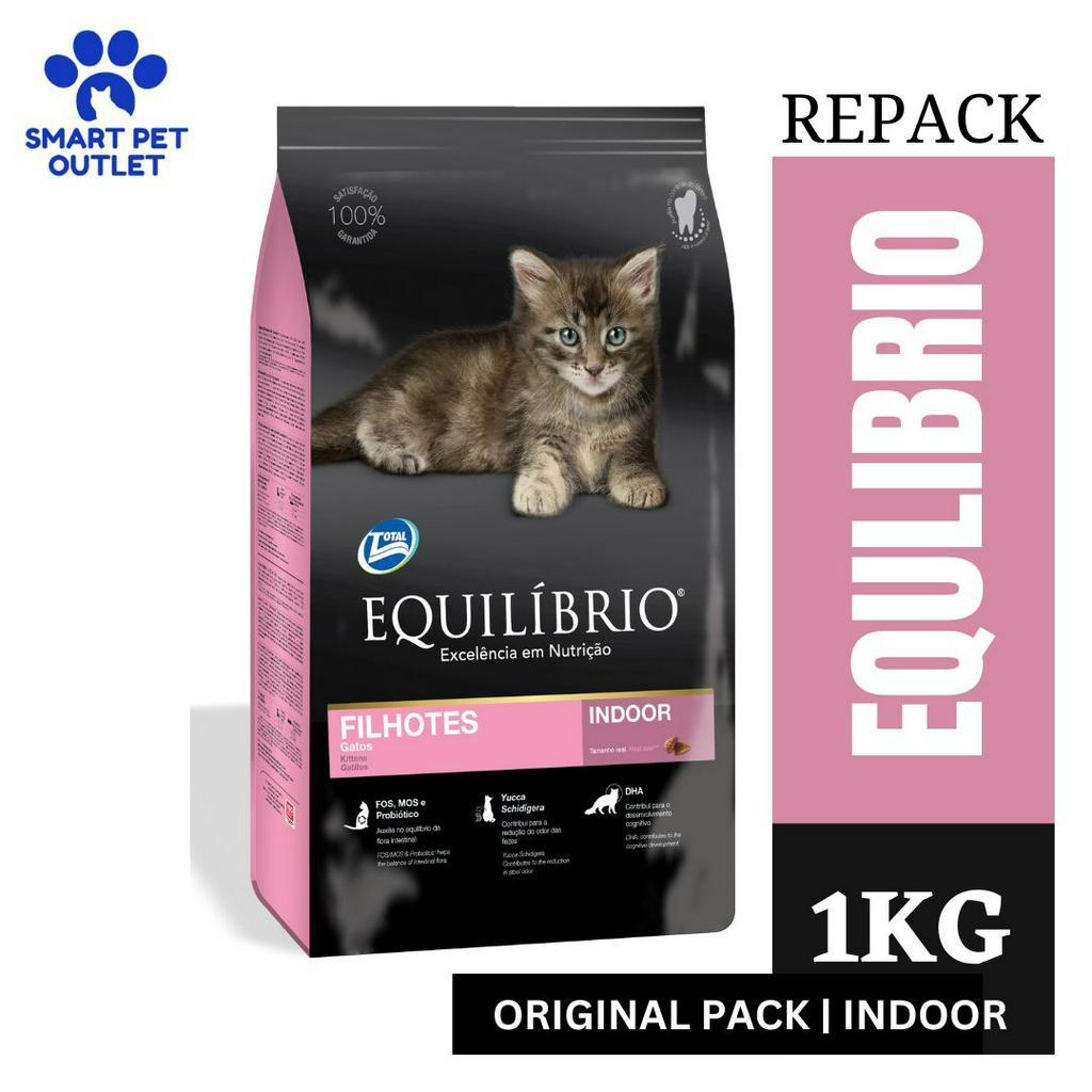 Equilibrio Kitten Indoor Repack 1KG Original Pack Equilibrio Dry Cat