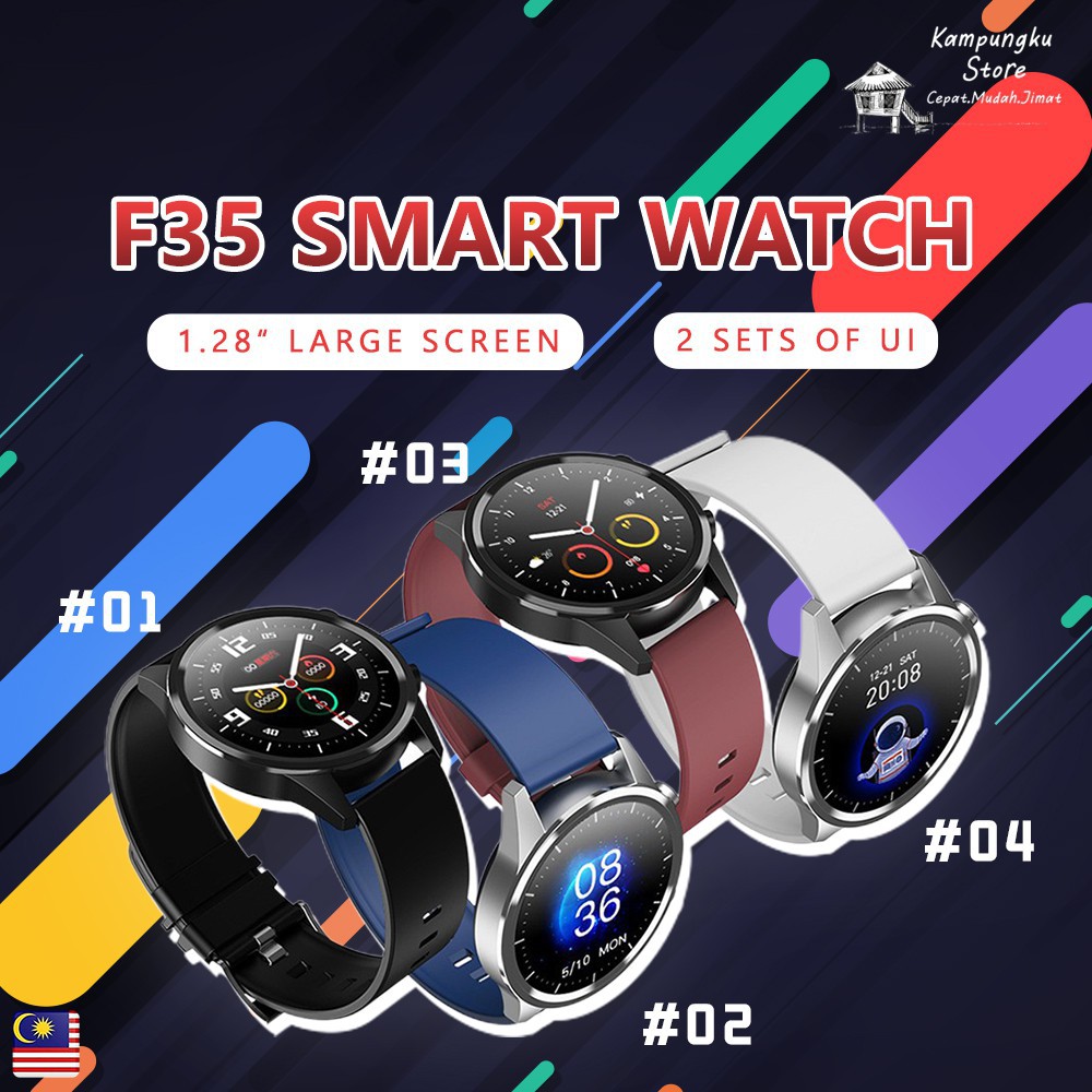 smart watch KL SEND F35 Smart Watch Bluetooth Make Call and Receive Call Custom Wallpaper VS L13 DT78 huawei GT2 Shopee Malaysia