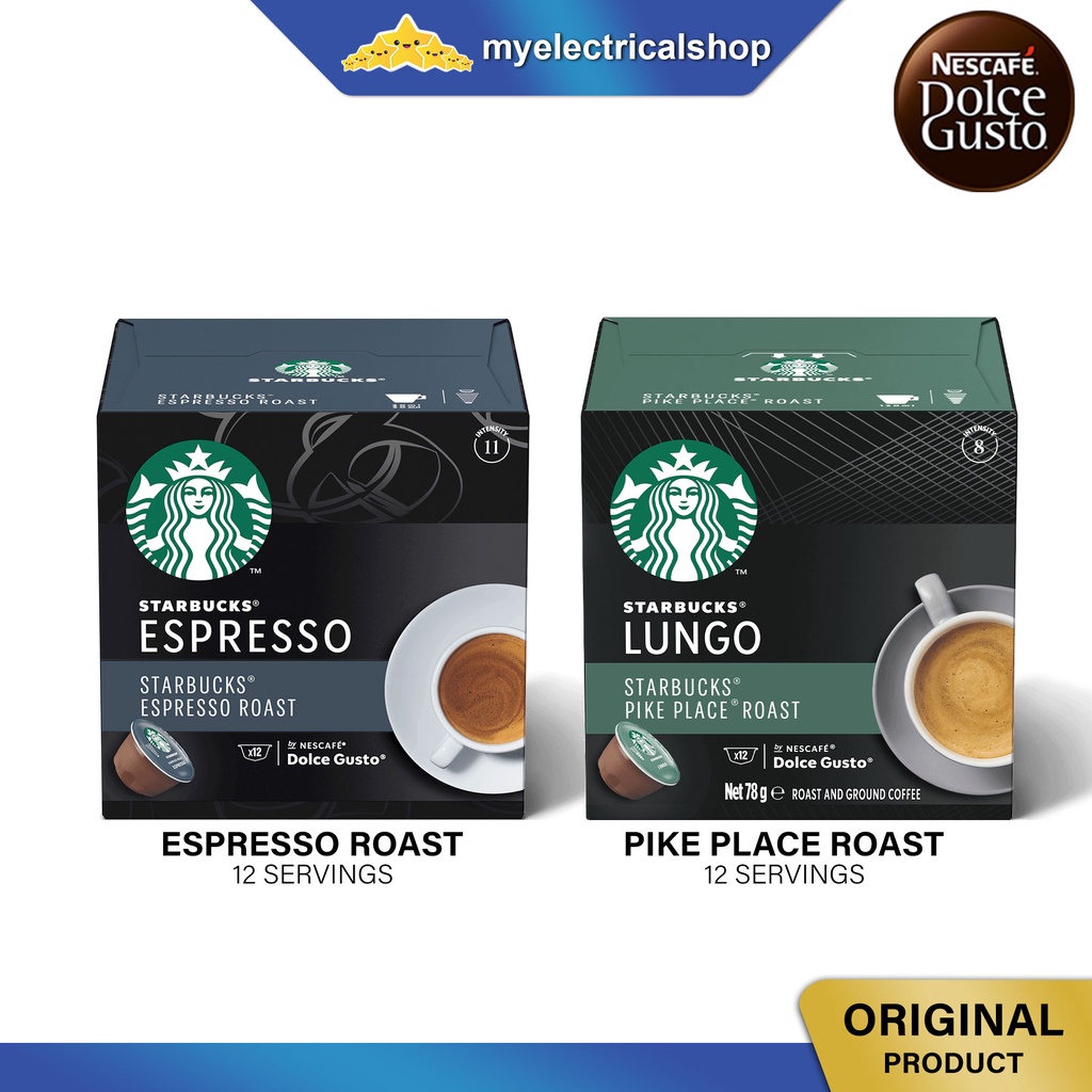 Nescafe Dolce Gusto Capsules Starbucks Espresso Roast Lungo Pike Place Roast Shopee Malaysia 