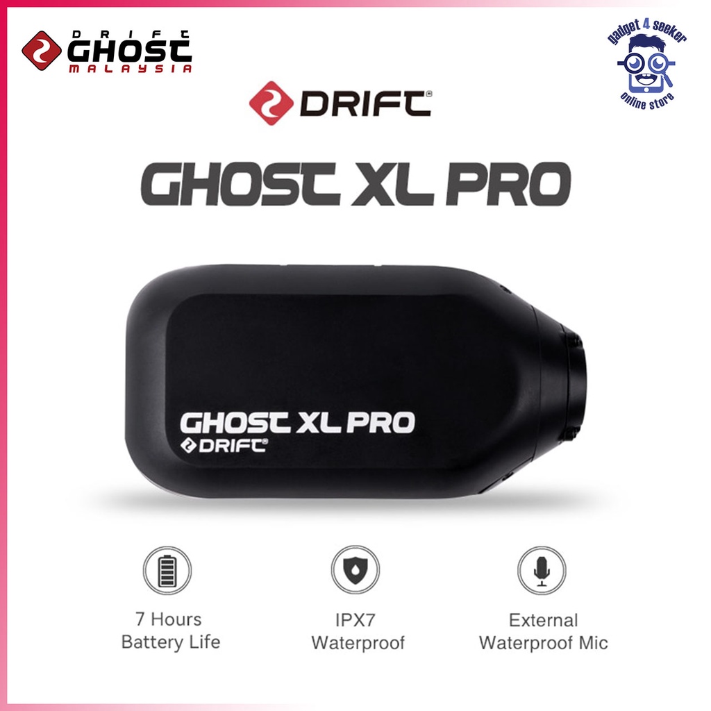 Drift Ghost XL Pro Action Camera 4K Waterproof Clone Mode Livestreaming ...
