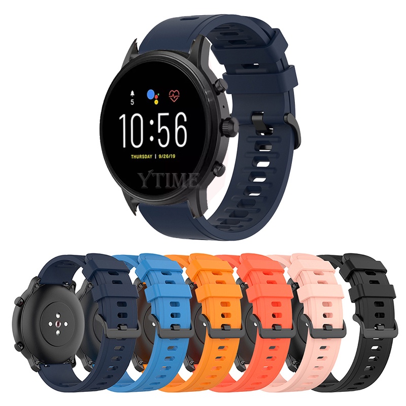 22mm Silicone Strap For Fossil Gen 5 Carlyle HR Julianna HR Soft ...