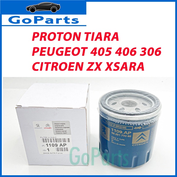PROTON TIARA PEUGEOT 405 406 306 CITROEN ZX XSARA OIL FILTER OEM 1109 ...