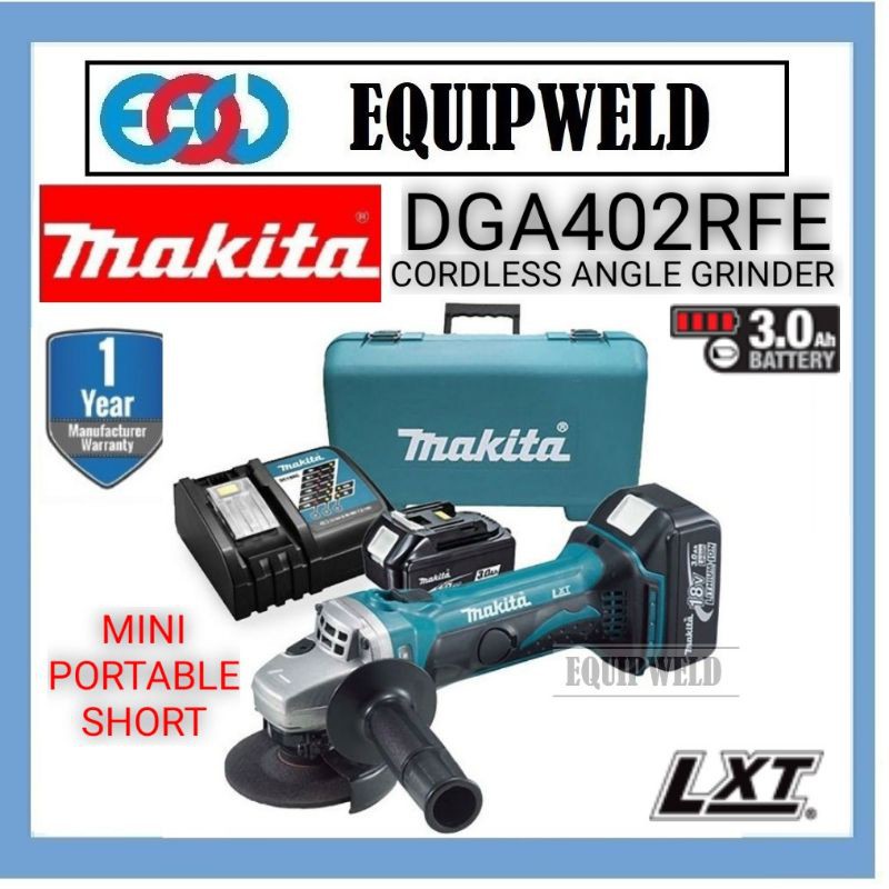 Makita 18V DGA402RFE / DGA402Z Cordless Angle Grinder 4" 100mm (LXT ...