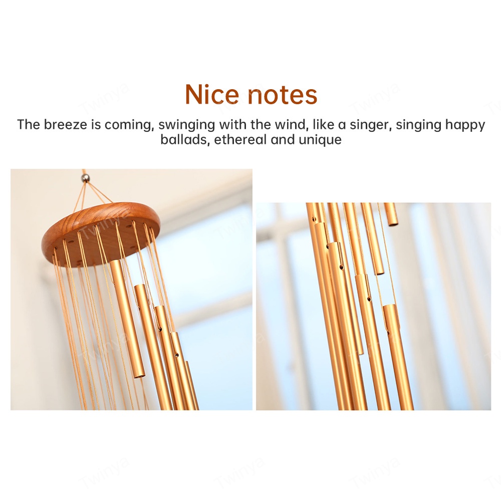 Metal Wind Chimes 6 / 18 Tubes European Style Crisp Pleasing Multi Tube