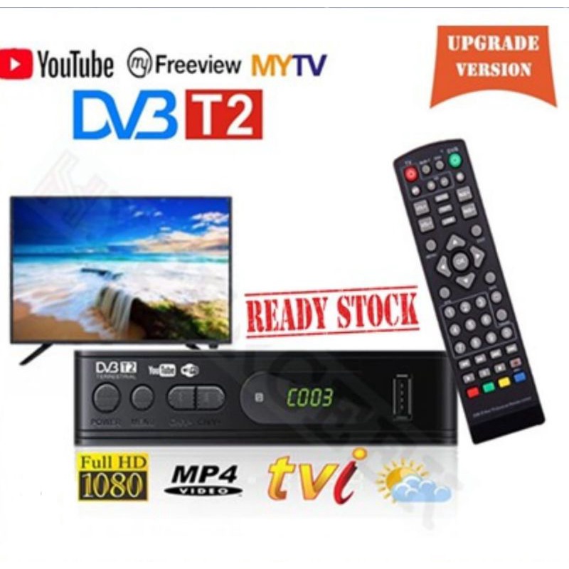 Ready stock Wifi Youtube Version DVB T2 MY TV Decoder Myfreeview ...