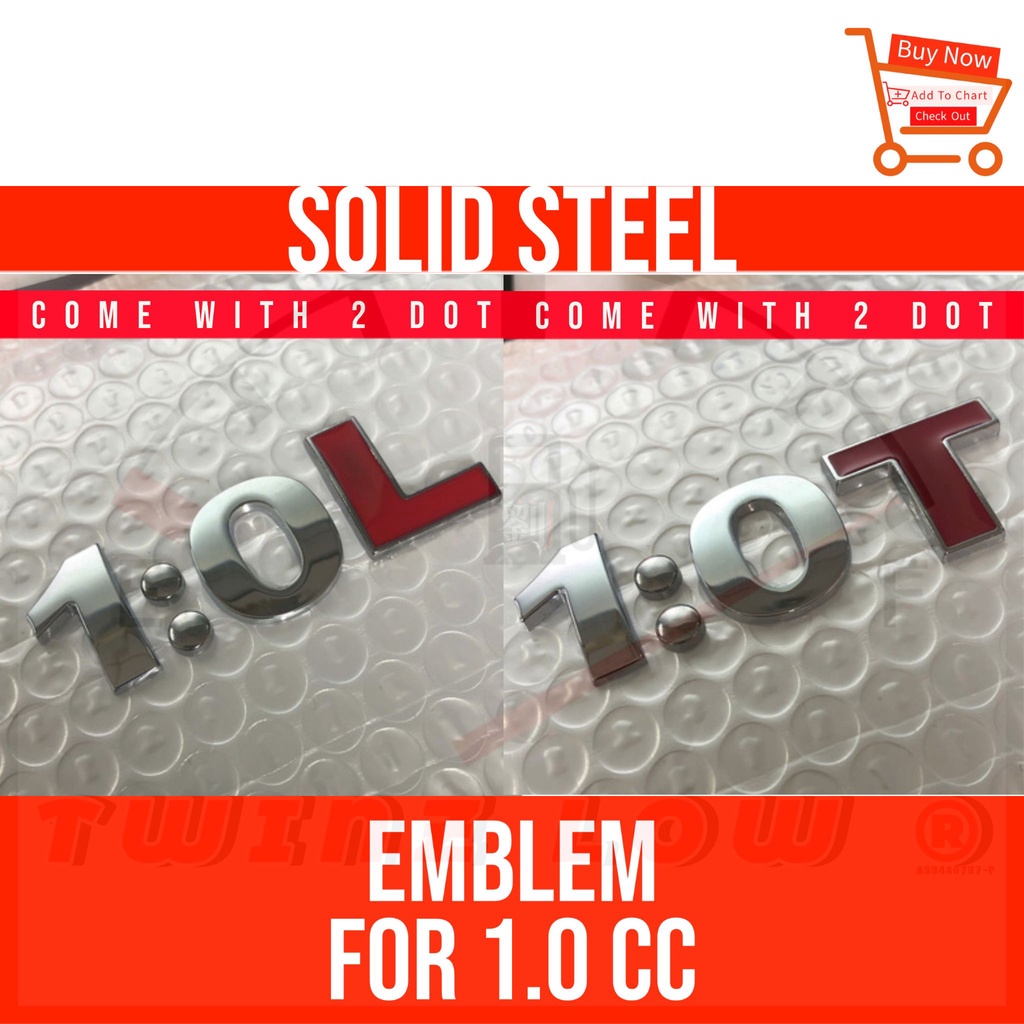 PERODUA BEZZA ACCESSORIES 1.0 L / 1.0 T SOLID STEEL EMBLEM | Shopee ...