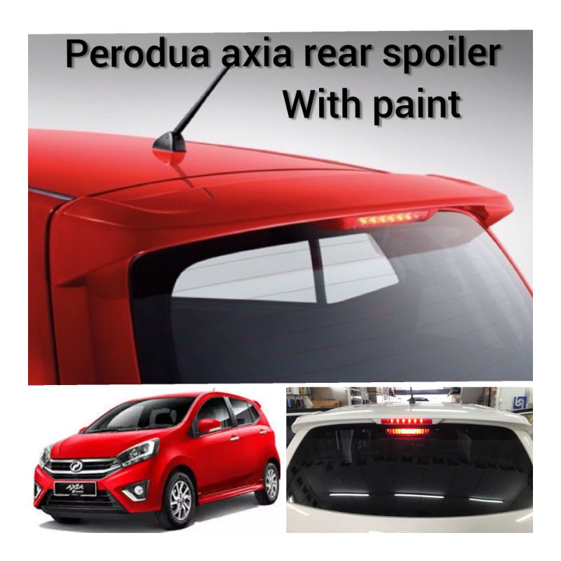 Perodua Axia Abs Spoiler With Brake Light Shopee Malaysia