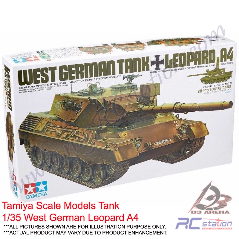 Tamiya Scale Models Tank #35112 - 1/35 West German Leopard A4 [35112 ...
