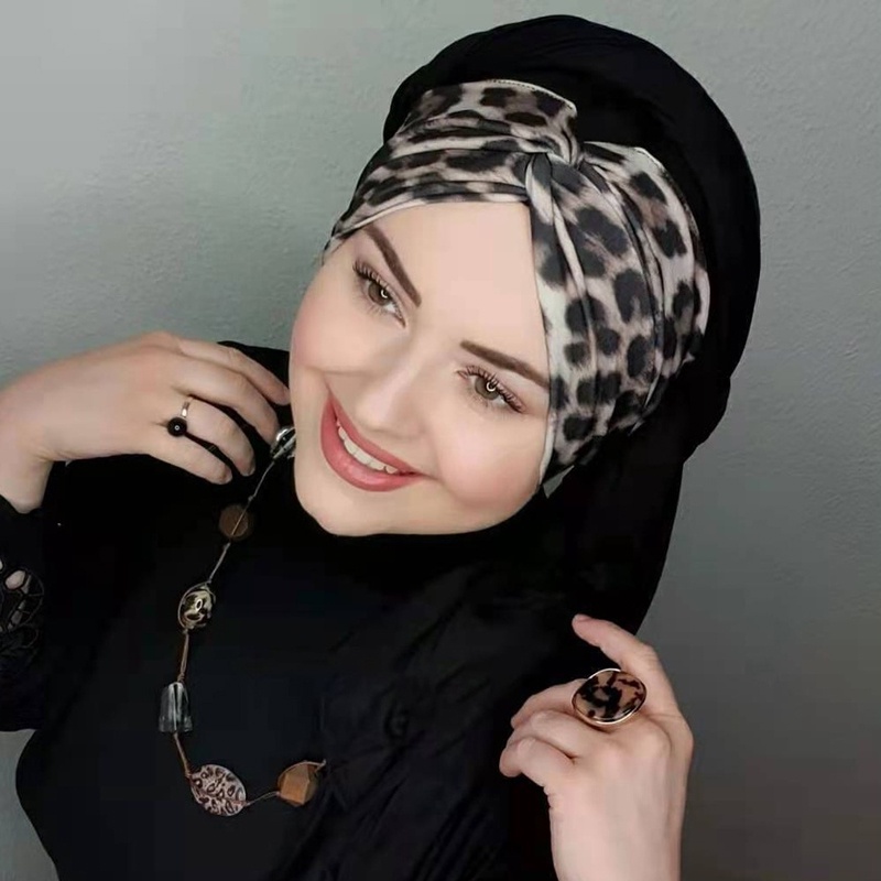 Muslim Women Shawl Leopard Pattern Modal Shawl Panjang Tudung Fashion ...