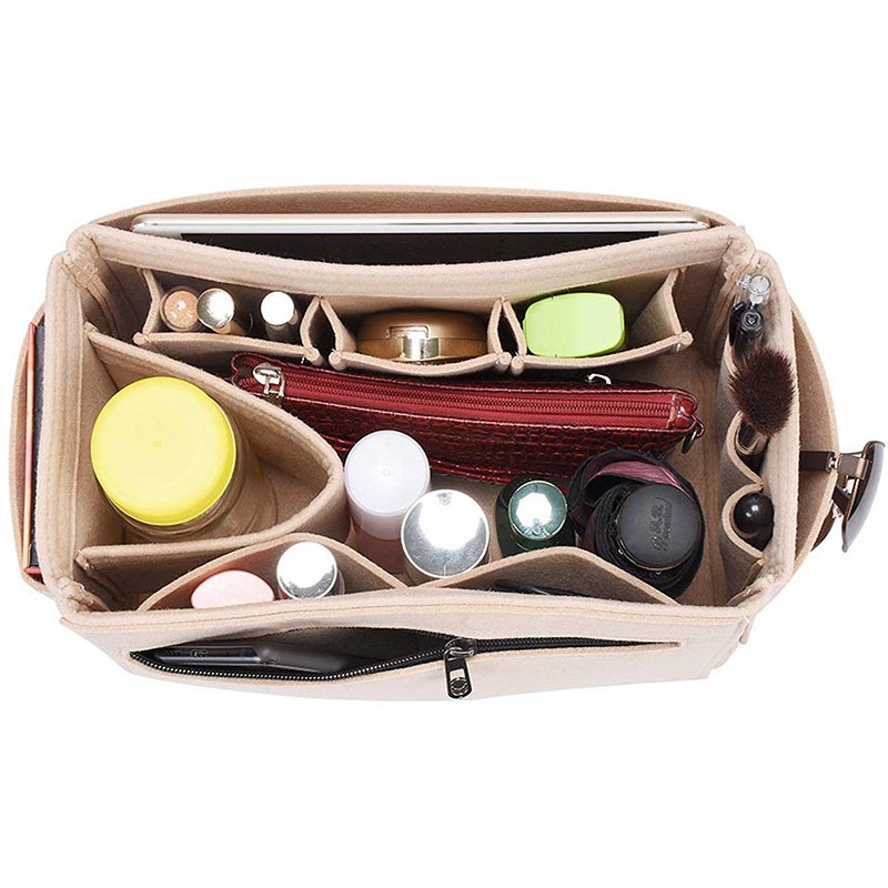 Travel Bag Organizer Insert, Cosmetic Liner Bags Shaper