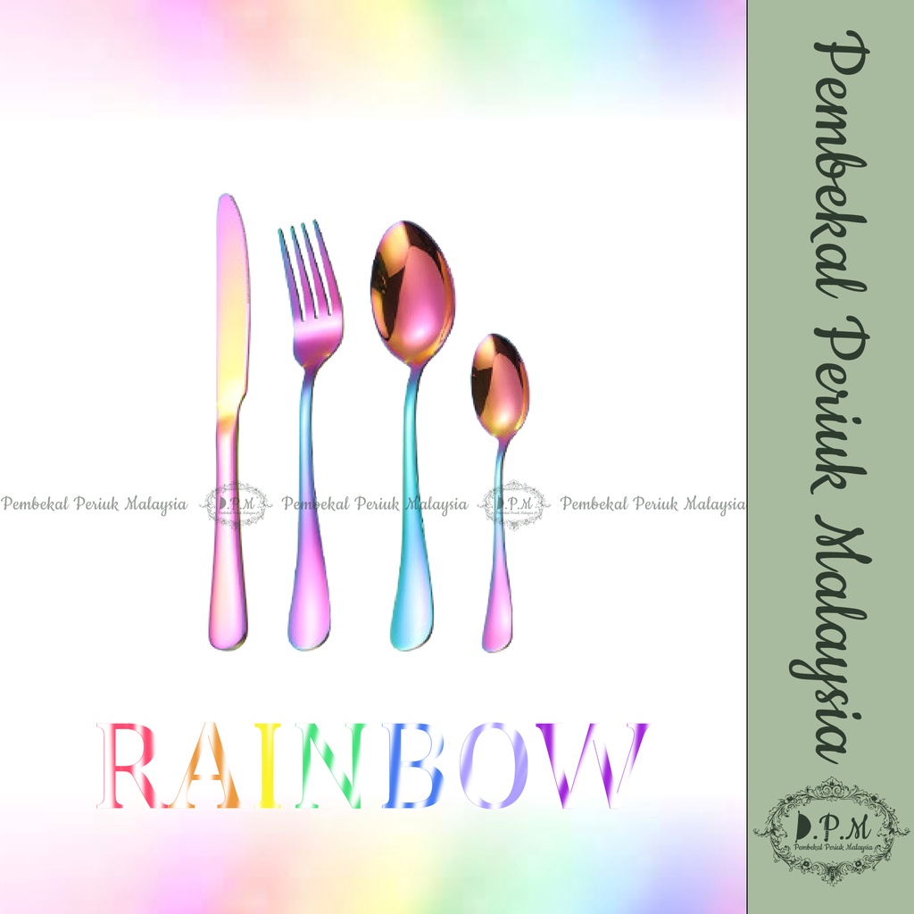 24pcs/set Cutlery Set EuropeanStyle Tableware / Set Peralatan Makanan