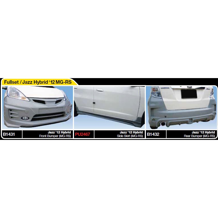 Honda jazz GE 2012 2013 2014 Hybrid Mugen RS bodykit body kit front