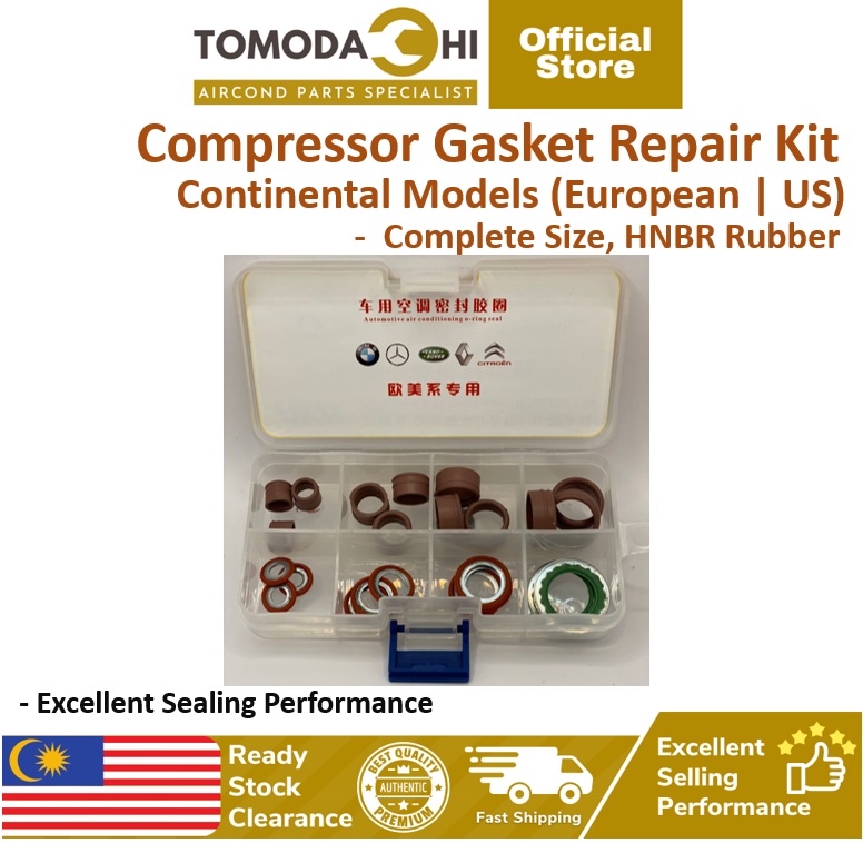 TOMODACHI Car Compressor Aircond Hose Gasket Seal Washer Oring Repair Kit Asian Continental