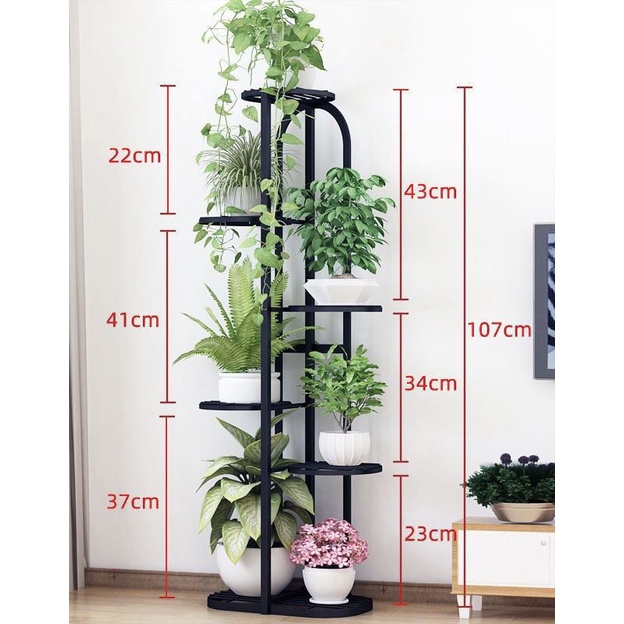 Rak Pasu Bunga Hiasan Bertingkat Indoor & Outdoor Flower Rack Stand 