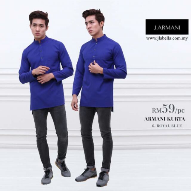 Kurta armani kurta slimfit Shopee Malaysia