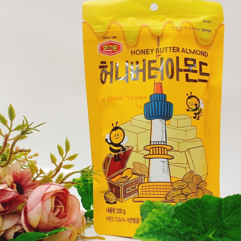 Korean Honey Butter Almond Honey Butter Almond 200g zip bag Shopee
