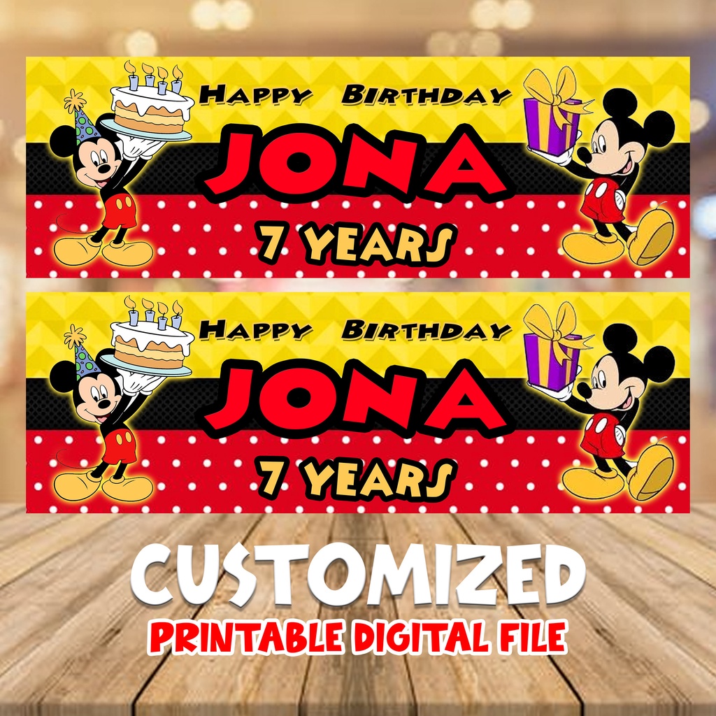 MICKEY MOUSE BIRTHDAY BANNER | Shopee Malaysia