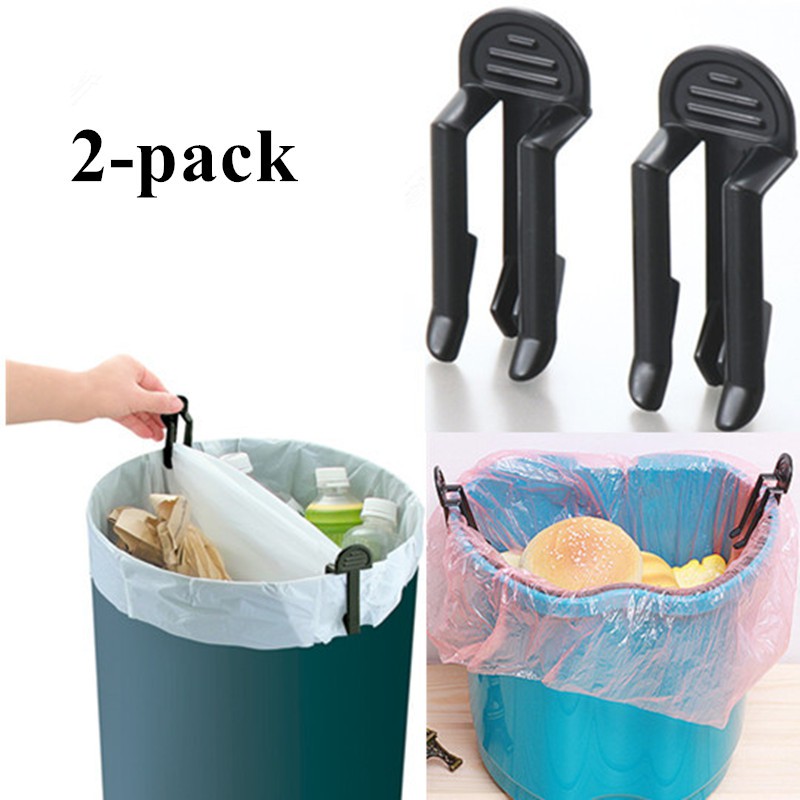 2pcs Creative Trash Can Clip Garbage Bag Fixing Clips Home Gadget