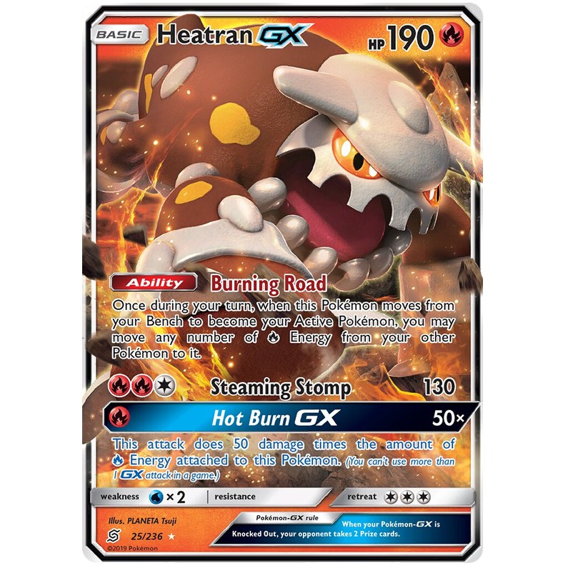 (Fire) Heatran, Entei, Volcarona, Salazzle, Turtonator GX Pokemon REAL ...