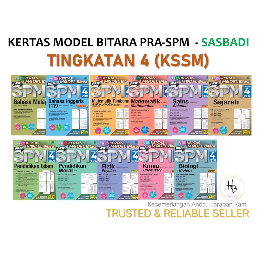 Kertas Model Tingkatan 4 Bitara Pra Spm Tingkatan 4 Kssm Edisi Tahun 2022 Sasbadi Shopee 