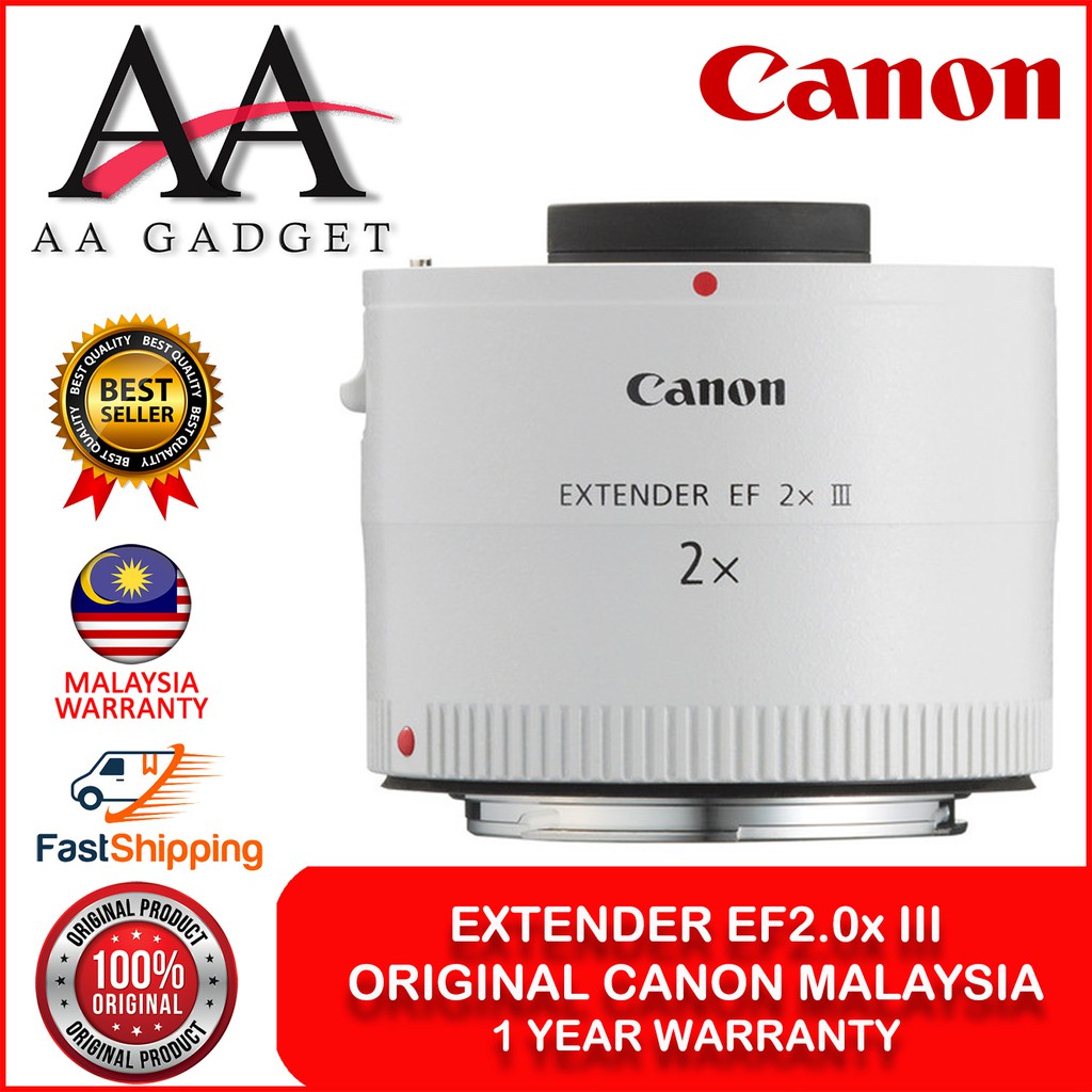 Canon Extender EF2.0x III Ship from Malaysia (Original Canon Malaysia)