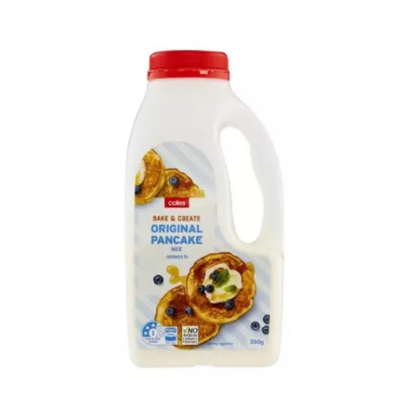 (RESTOCK) Coles Pancake Mix Shake Original and Buttermilk 350gm