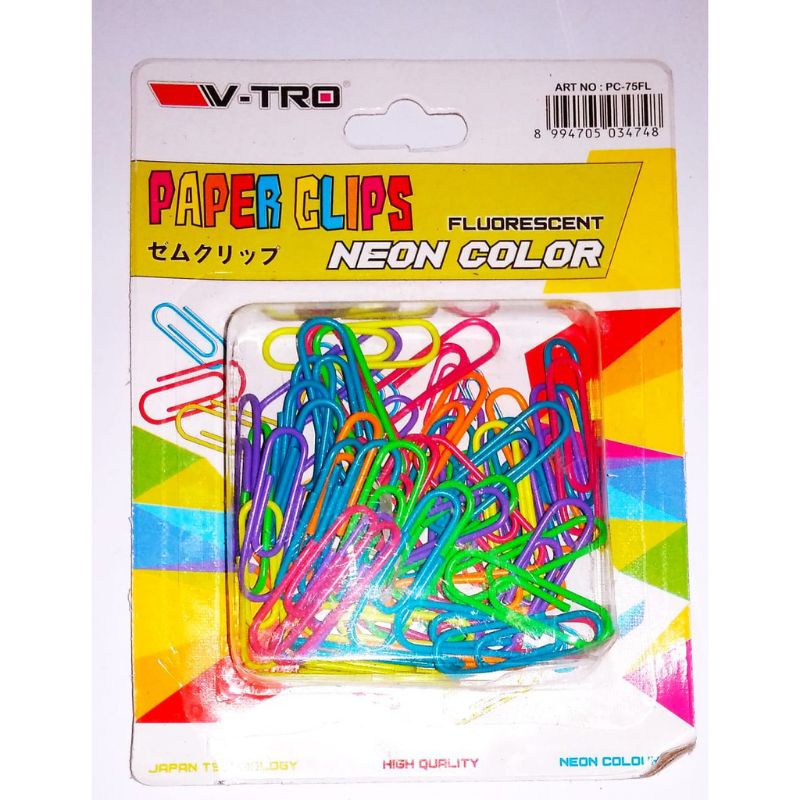 Paper Clip V-Tro Neon Color | Shopee Malaysia