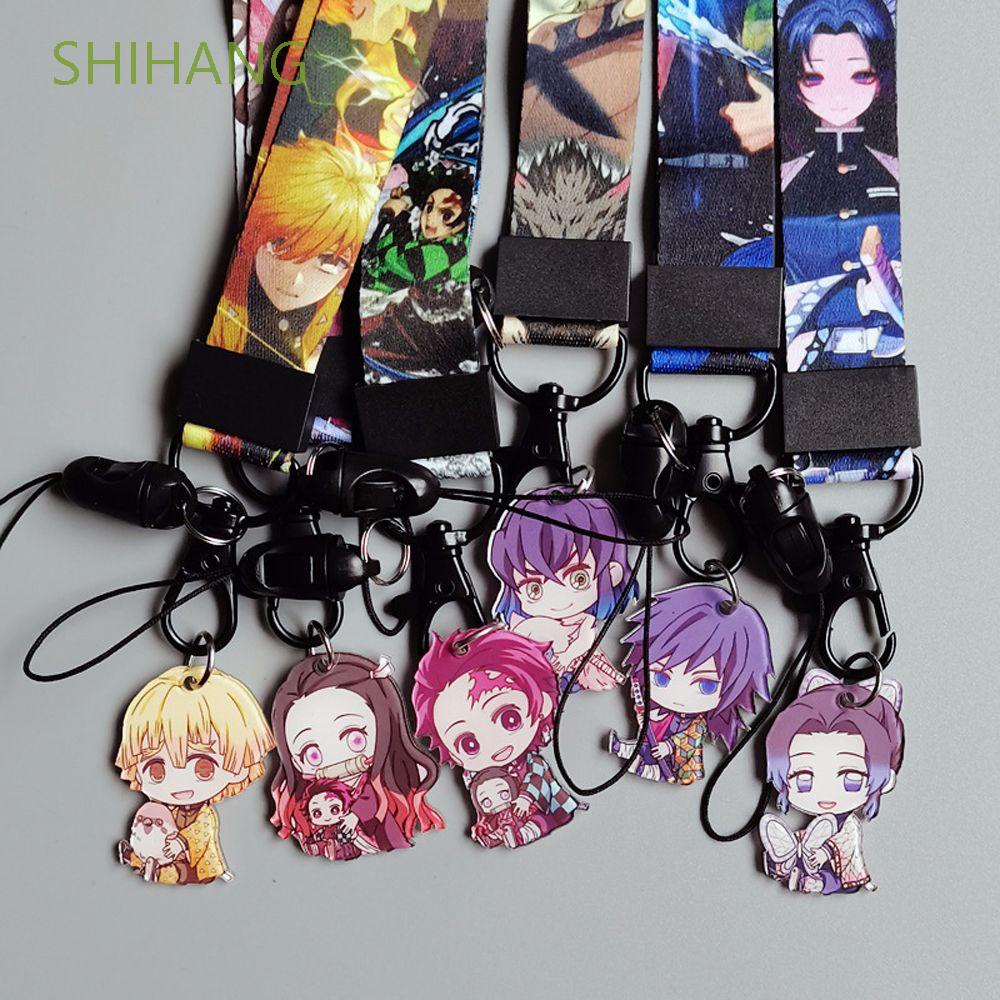 SHIHANG Cute Strap Anime Demon Slayer Lanyards Keychain Cartoon Hang
