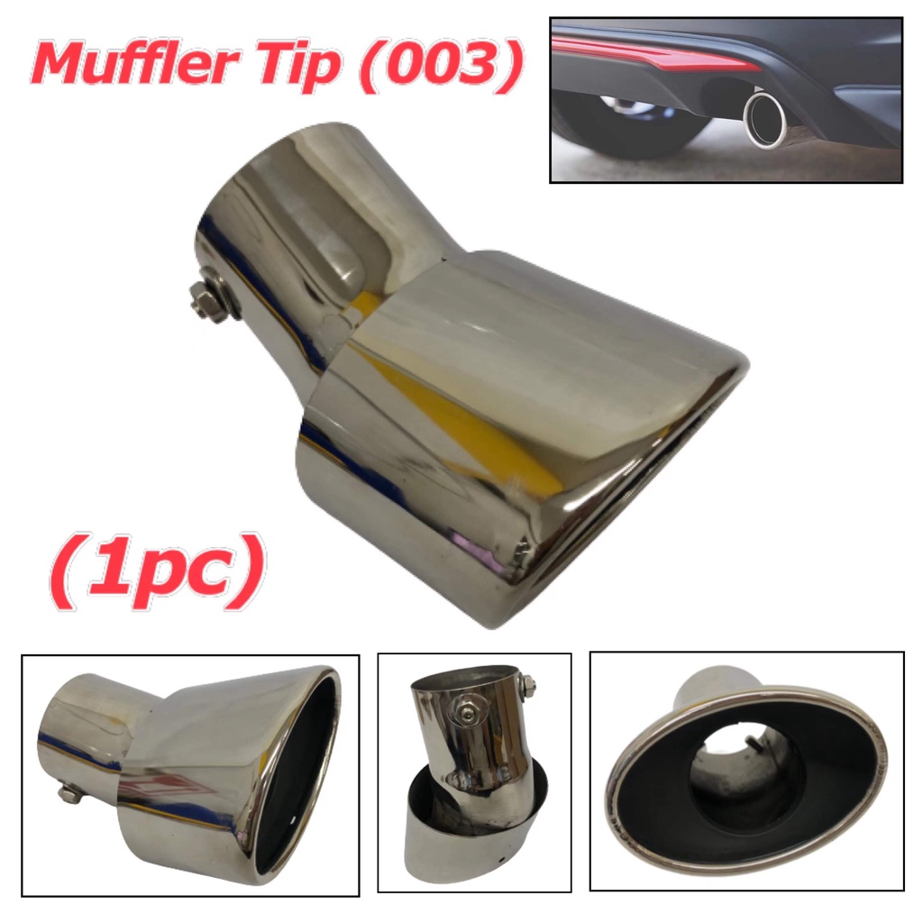 OAPC CAR MUFFLER TIP STAINLESS CAR WEATHERPROOF SINGLE EXHAUST PIPE 003 ...