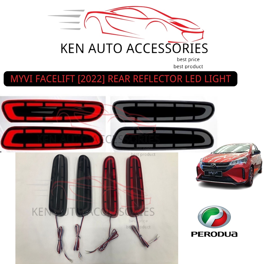 PERODUA MYVI FACELIFT [2022-2024] / REAR BUMPER LED REFLECTOR LIGHT ...