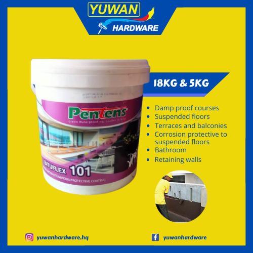 BITUMEN PENTENS T-101 WATER BASED BITUMINOUS PROTECTIVE COATING 5KG ...