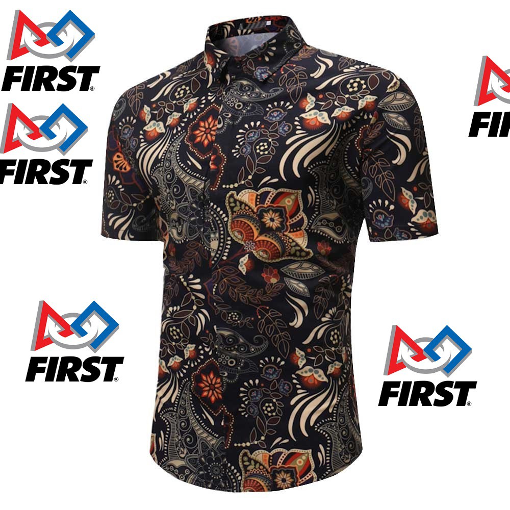 Baju Kemeja Lelaki Batik Flora Popular Moden Tt We Shopee Malaysia