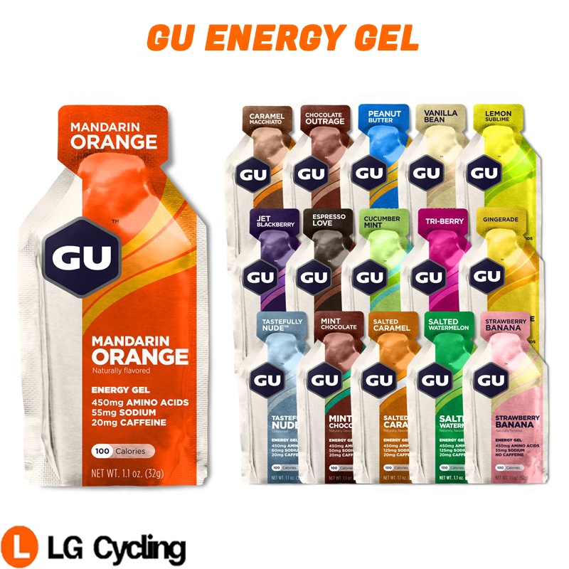 GU Energy Gel Sport Nutrition Energy Gel 100 Calories 32g Assorted